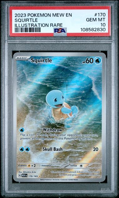 Pokemon 151 Squirtle #170 PSA 10