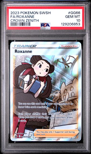 Pokemon Crown Zenith Roxanne #GG66 PSA 10
