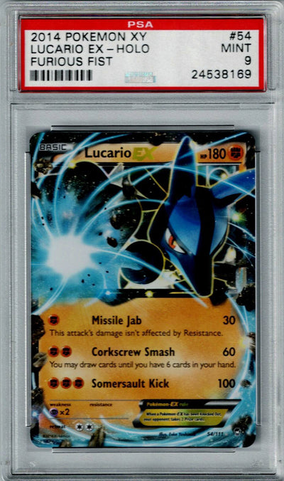 Pokemon Furious Fist Lucario Ex #54 PSA 9