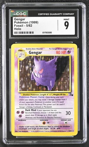 Pokemon Fossil Gengar #5 CGC 9