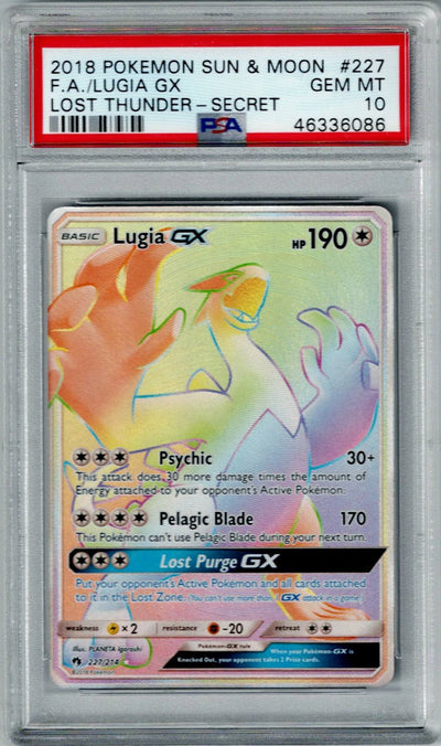 Pokemon JP S&M Lost Thunder Lugia GX #227 PSA 10