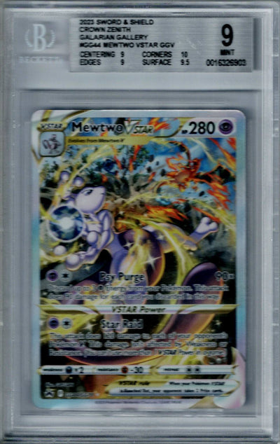 Pokemon Crown Zenith Mewtwo Vstar #GG44 BGS 9
