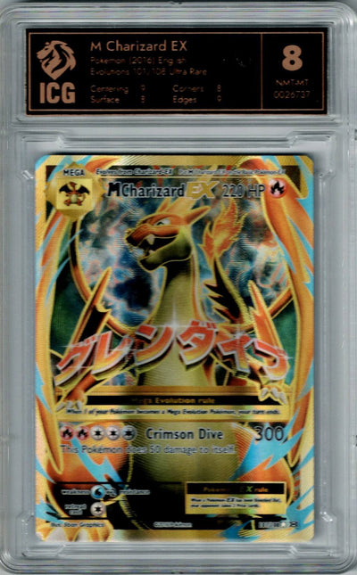 Pokemon XY Evolutions M Charizard EX #101 ICG 8