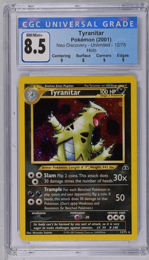Pokemon Neo Discovery Tyranitar #12 – Holo CGC 8.5