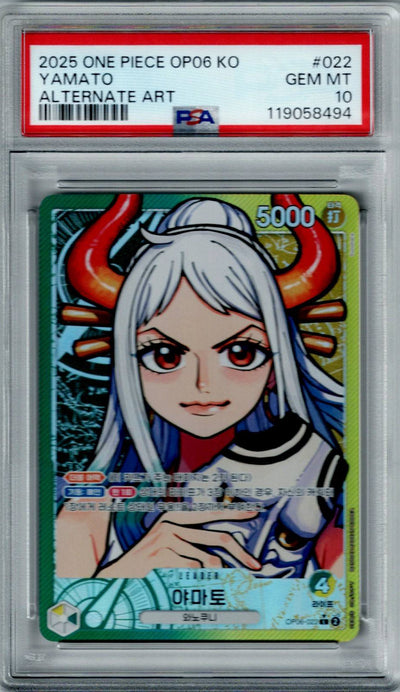 One Piece OP06 KO Yamato #022 – KO PSA 10