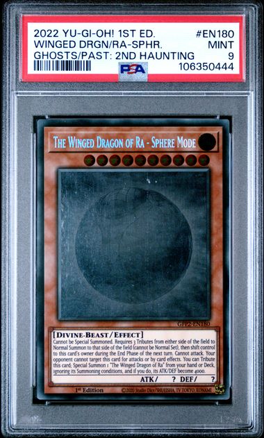 Yu-Gi-Oh Ghosts From The Past The Winged Dragon Of Ra #EN180 – Sphere Mode PSA 9