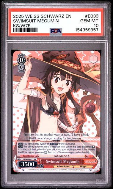Weiss Schwarz KS/W75 Swimsuit Megumin #E033 PSA 10