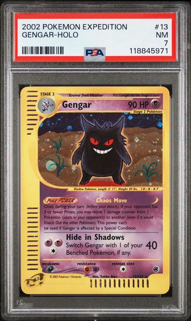 Pokemon Expedition Gengar #13 – Holo PSA 7