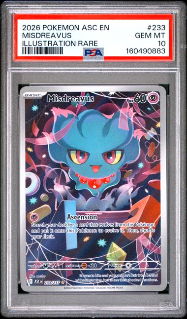 Pokemon Ascended Heroes Misdreavus #233 PSA 10
