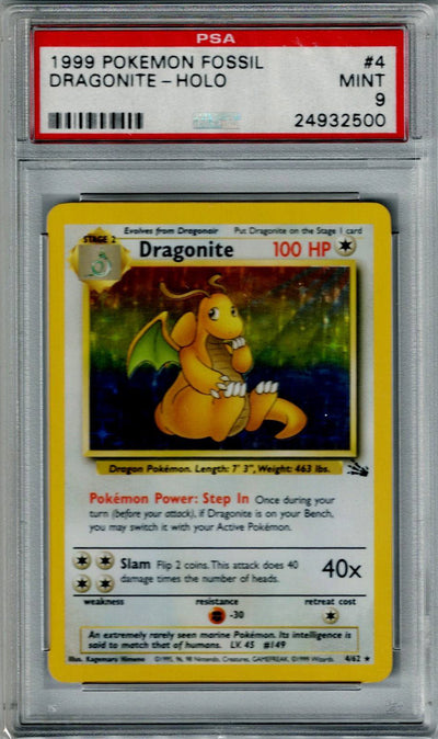 Pokemon Fossil Dragonite #4 – Holo PSA 9