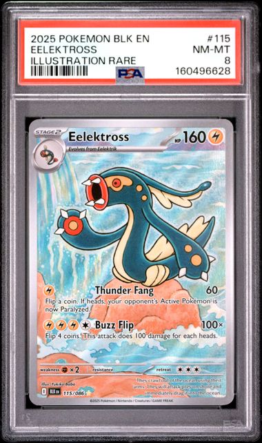 Pokemon Black Bolt Eelektross #115 PSA 8