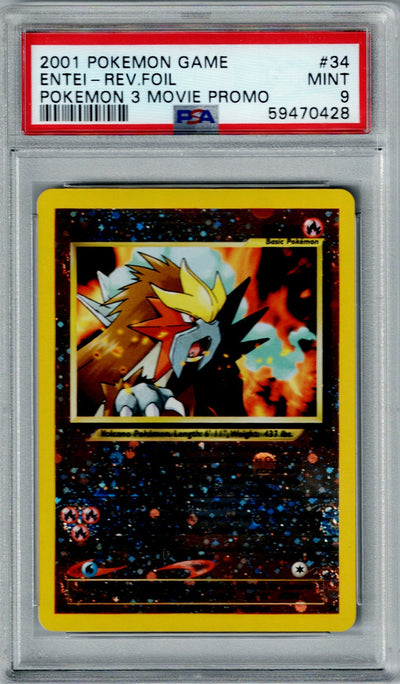 Pokemon Movie Promo Entei #34 – REV FOIL PSA 9