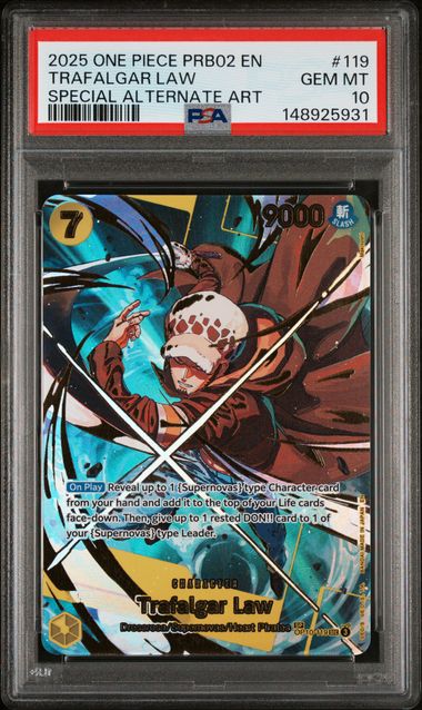 One Piece PRB02 Trafalgar Law #119 PSA 10
