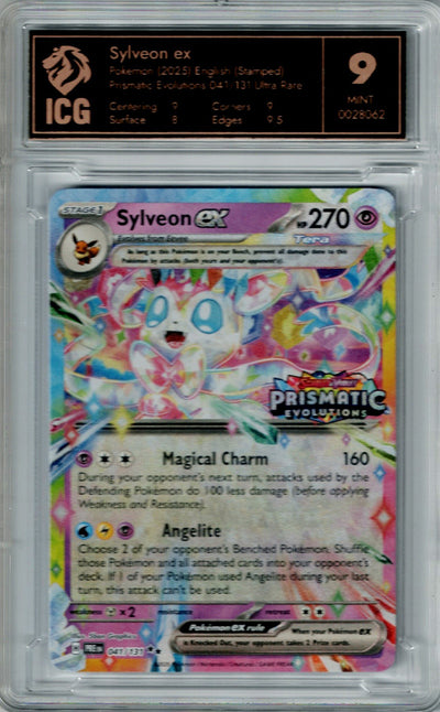 Pokemon Prismatic Evolutions Sylveon ex #041 ICG 9