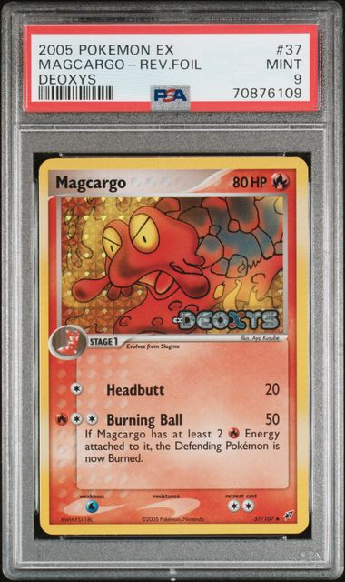 Pokemon EX Deoxys Magcargo – REV FOIL PSA 9