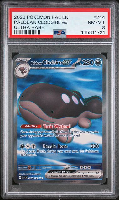 Pokemon Paldea Evolved Paldean Clodsire ex #244 PSA 8