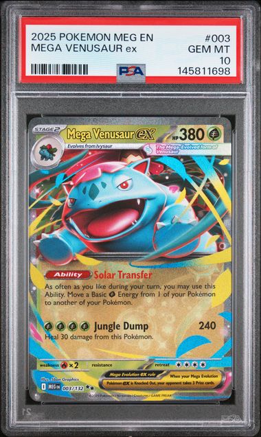 Pokemon Mega Evolution Mega Venusaur ex #003 PSA 10