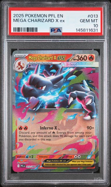 Pokemon Phantasmal Flames Mega Charizard X ex #013 PSA 10