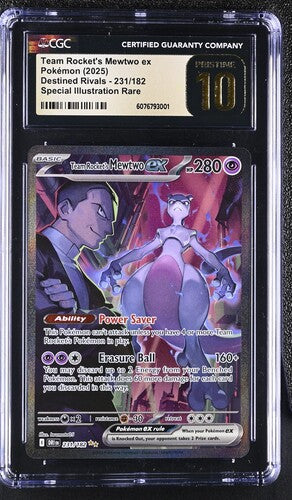 Pokemon Destined Rivals Team Rocket's Mewtwo ex #231 CGC 10