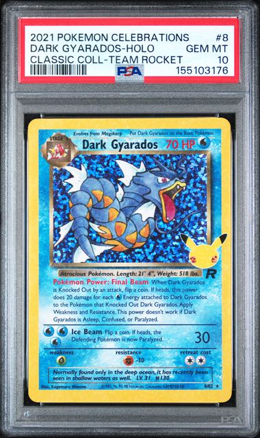 Pokemon Celebrations Dark Gyarados #8 – Holo PSA 10