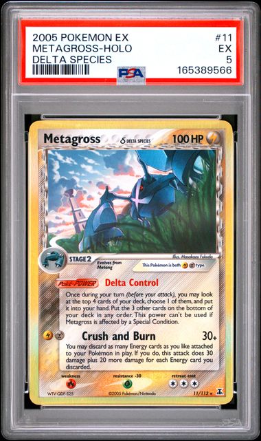 Pokemon EX Delta Species Metagross #11 PSA 5
