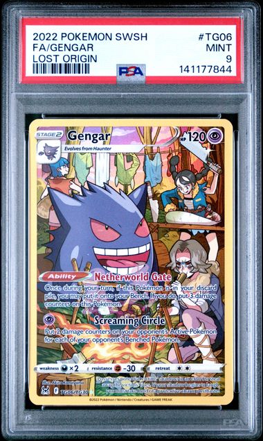 Pokemon Lost Origin Gengar #TG06 PSA 9