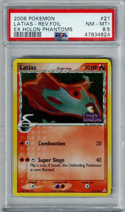 Pokemon EX Holon Phantoms Latias #21 – REV FOIL PSA 8.5