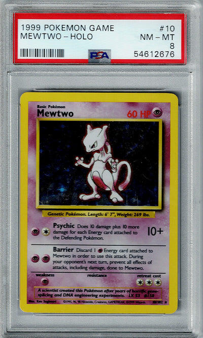 Pokemon Base Set Mewtwo #10 – Holo PSA 8