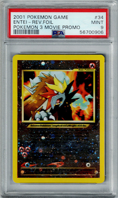 Pokemon Movie Promo Entei #34 – REV FOIL PSA 9