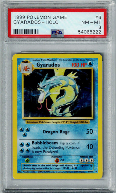 Pokemon Base Set Gyarados #6 – Holo PSA 8