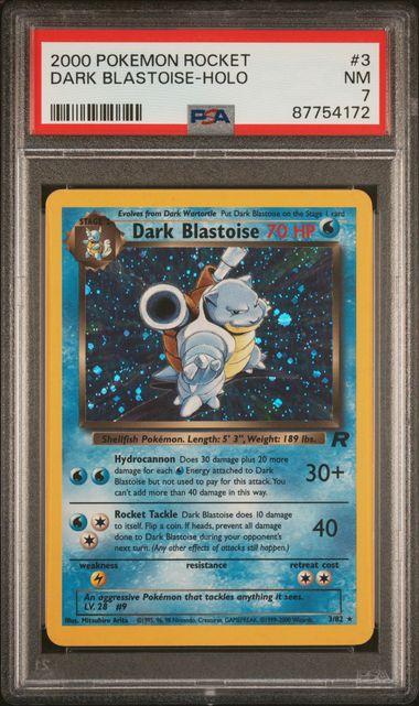 Pokemon Team Rocket Dark Blastoise #3 – Holo PSA 7