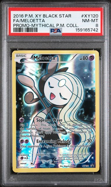 Pokemon XY Black Star Promo Meloetta #XY120 PSA 8