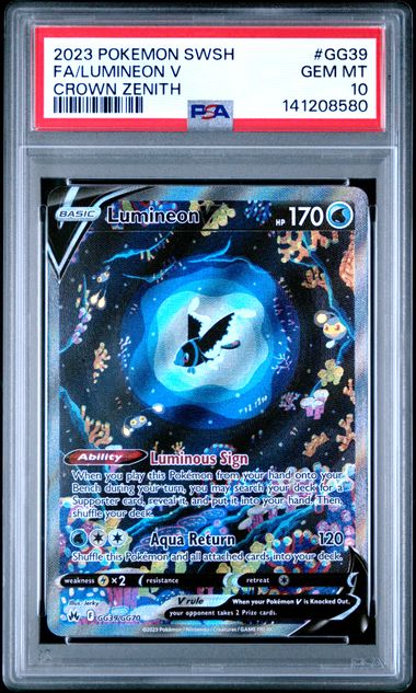 Pokemon Crown Zenith Lumineon V #GG39 PSA 10