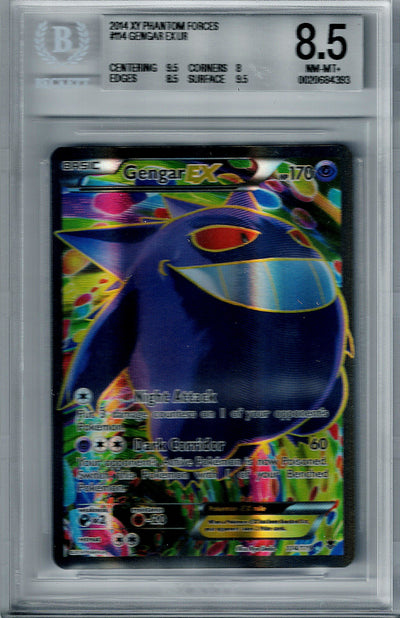 Pokemon XY Phantom Forces Gengar EX #114 BGS 8.5