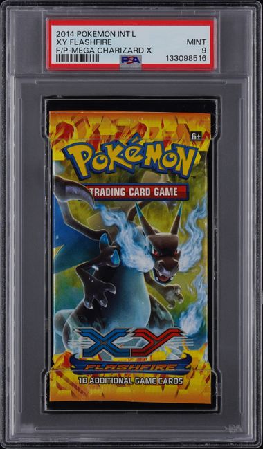 Pokemon Mega Charizard X XY Flashfire Foil Pack PSA 9