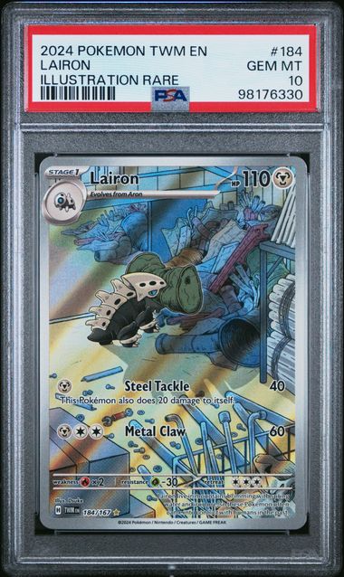 Pokemon Twilight Masquerade Lairon #184 PSA 10