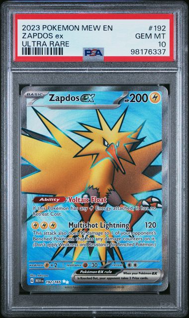 Pokemon 151 Zapdos #192 PSA 10