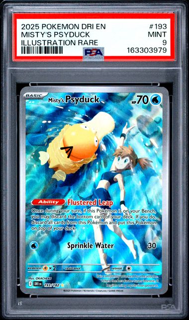 Pokemon Destined Rivals Misty's Psyduck #193 PSA 9
