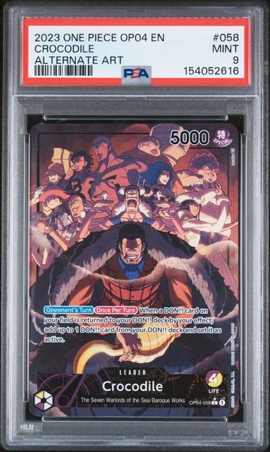 One Piece Kingdoms Of Intrigue Crocodile #058 PSA 9