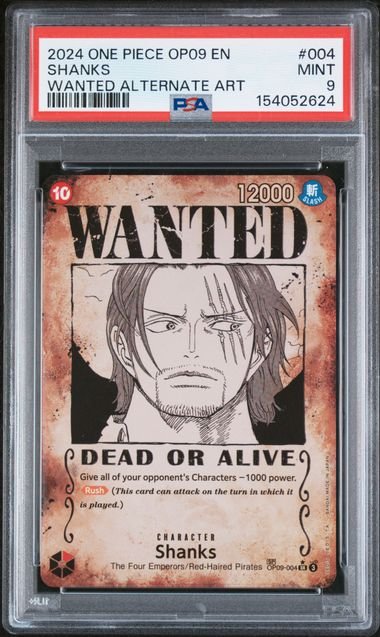 One Piece Emperors In The New World Shanks #004 PSA 9