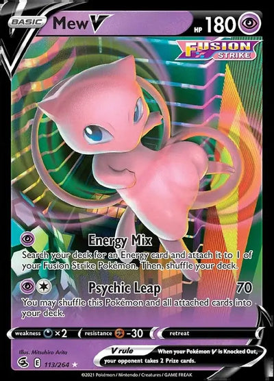 Pokemon Fusion Strike Mew V #113