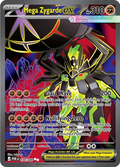 Pokemon Perfect Order Mega Zygarde ex #104