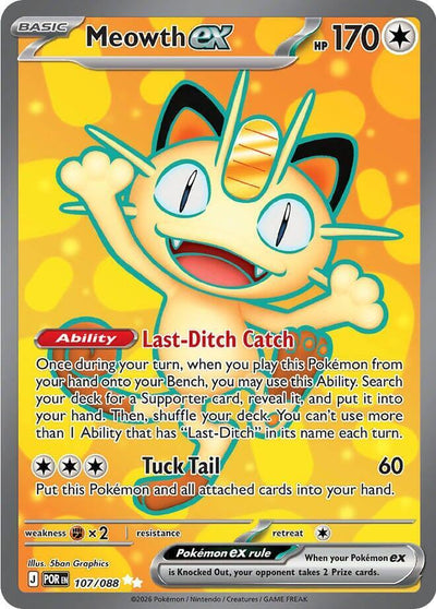 Pokemon Perfect Order Meowth ex #107