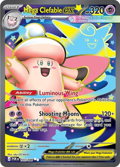 Pokemon Perfect Order Mega Clefable ex #103
