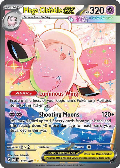 Pokemon Perfect Order Mega Clefable ex #119