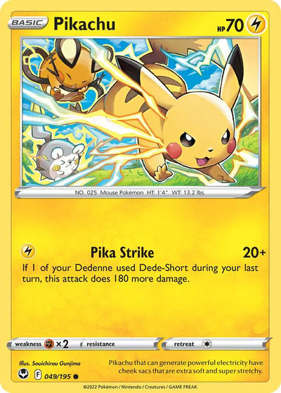 Pokemon Silver Tempest Pikachu #049
