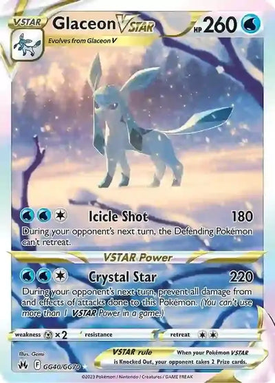 Pokemon Crown Zenith Glaceon VSTAR #GG40