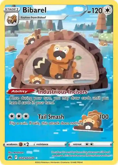 Pokemon Crown Zenith Bibarel #GG25