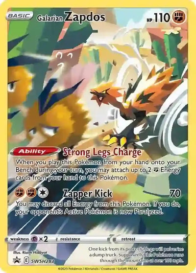Pokemon Sword & Shield Promo Galarian Zapdos #SWSH283