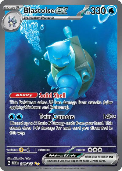 Pokemon Card 151 Blastoise ex #200